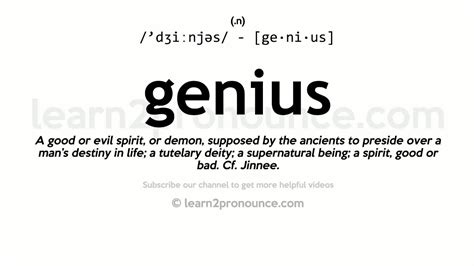 meaning of genious